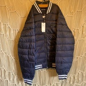 Memebers only charcoal puffer jacket